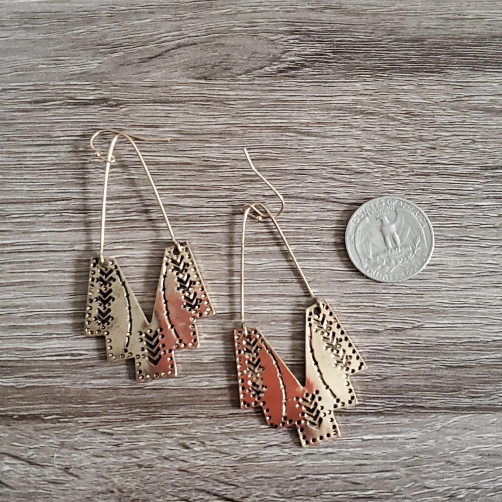 Metal Boho Chic Earrings - Picture 2 of 3